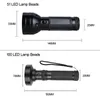 UV Flashlight Portable Lighting Torches 51 LED 395 nM Handheld Portable Black light Pet Urine and Stain Detector Flashlights usastar