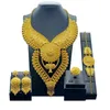 24k Banhado A Ouro Dubai Conjunto De Jóias Jóias Mulheres Colar Pulseira Brinco ZJJ10015 220726