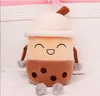 Cartoon Pearl Bubble Tea Gefüllter Plüsch Großes Auge / Schielen Lolita Design Kinder Sitzendes Schlafkissen Spielzeug Weich