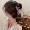 Rhinestone Schmetterling Barrettes Haarklauen Clips für Frauen Elegant Pferdeschwanzhalter Haarnadeln Klammern Haarschmuck