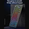 EPACKET K401 Klawiatura przewodowa Manipulator Mały przenośny RGB Luminous Laptop Office Games317N182C7182637