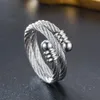 Wrap Wire Ring Band Guld rostfritt stål Öppet justerbara knogringar för kvinnor män mode fin smycken gåva