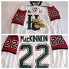 Nik1 40halifax Mooseheads # 22 Nathan Mackinnon Hockey Jersey Anpassa White Red 100% Stitched Brodery Hockey Tröjor