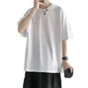 Hybskr Summer Man Thirts Short Sleve Solid Solid Threds Edguder Tirt Men Harajuku Hip Hop Cotton Men Men Tops Tee 220509