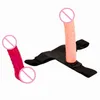 Baile dubbel dildo slutade strapon vuxen sexig leksak för kvinnor ultra elastisk selband på lesbiska par dick produkt