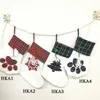 Bas de Noël Pet Dog Plaid Paw Santa Chaussettes Bonbons Chaussettes Sacs Festival Cadeau Sac Décor C0823