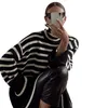 Women's Sweaters Est Autumn Winter Oversize Knitted Pullover Women Turtleneck Long Sleeve Striped Loose Casual Pure Cotton Sweater