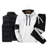 Men's Tracksuits Men Roupa Roupa Sports Sports Sports Hoodies calças Vest Casual Tracksuit Fashion Sweat Suit de 3 peças Conjunto de roupas Homme 2022M