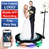 100cm 360 Photo Booth Stage Lighting Machine tournante pour les événements avec personnalisation gratuite du logo Contrôle de rotation automatique Fêtes de mariage 360 Video Booth