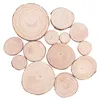 3-12 cm tjock 1 pack naturlig tall runda oavslutade träskivor cirklar med trädbark timmer skivor diy hantverk bröllopsfest målning