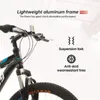 Us Warehouse Elecony 26 pollici bici in alluminio, Shimano 21 velocità mountain bike freni a doppio disco per donna uomo adulto uomo donna T0420 31