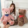 CM Kawaii Teddy Bear com travesseiro de cachecol de triângulo fofo de bonecos de animais macios de pelúcia de petoche de brinquedo de brinquedo dos namorados j220704