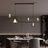 Plafoniere Modern Glass Ball Led Lampadario per tavolo da pranzo Ristorante Cucina Lampada da interni a sospensione nordica