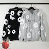 Heren Hoodies Sweatshirts Winter Readymade Foam Flower Hoodie Mannen Vrouwen Oversized Hoge Kwaliteit Pullover Cap Geborduurd Wit Logo TagHeren