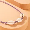 2022 collana girocollo a catena in conchiglia d'oro per accessori per gioielli regolabili in lega di metallo fatti a mano in corda collare
