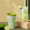 2022 neuer Sommer mit Deckel Pinch Cup Smoothie Ice Maker Fun Saft Cold Drink Crushed Ice Cups