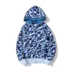 Designer Shark Mens hoodie Camouflage women popular tracksuit pattern Sportwear zip up hoodies high quality Jacket size S-XXXL