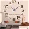 壁時計家の装飾庭の装飾時計3Dミラーステッカーリムーバブルバッテリー操作6色利用可能なドロップ配達2021 XKQXG