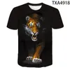 Tiger 3d T Shirt Men Komaniather Summer Fashion Fashion Print Animal Tshirt Cool Tops Tees Boy Girl Kids Odzież 220607