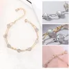 Catena a maglie Carino Kpop Bracciali vintage per le donne Charm Double Round Moonstone Bead Bracciale Ragazze Regalo Gioielli di moda 2022 H026Link Lars22