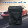 Car Organizer 1pcs 6L Bin Black Multifunctional Storage Dustbin Foldable Travel Auto Seat Back Waste Basket Waterproof Can Peel Trash Bag