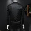 2022 new alphabet men's printed jacket Korean version slim top trend retro casual stand collar jacket baseball uniform