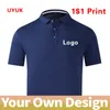Uyuk Polo Shirts Summer Casual Polo Shirt Custom Personal Group Company Polo Top Men Women T-Shirs 13 Färg Valfritt 220608