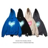 Moishe Tide Brand Foaming Love Printing Hoodie Men's Loose Ins Sweet Cool Par Plush Jacket