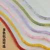Kolor antyczny DIY biały wentylator Brzany długi uchwyt chiński puste fanowie dłoni spersonalizowany ślub Mulber Silk Fan haft haft sztuki
