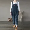 Women's Plus Size Jumpsuits Rompers Winter Corduroy Jumpsuit Women Wide Leg Overalls Solid Color Loose Sleeveless Wide Leg Jumpsuit combinaison femme L220826