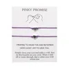 Bracelets de charme Creative Pinky Promesse Bracelet Simple Personnalité Tissé Carte Couple Coeur Bracelet