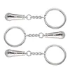 Nyckelringar 3st Microphone Shaped 3D Mic Pendant Design Key Rings unika hängsmycken