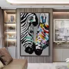 Noordse stijl kunst aan de muur op canvas zebra dier abstracte prints muur kunstdecoratie foto's voor woonkamer huisdecoratie