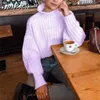 Tiulzial Purple Turtleneck Women Sweater Autumn Winter Pullover Jumper Khaki Casual Sweaters for Woman 2020 T200910