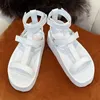 Sandaler Platform Rom Summer Flat Heel Thick Sole Casual Shoes Real Leather Ankle Strap White Black Brown Beach Sandalsandals