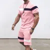 Roupas de ginástica de alta qualidade Homem shorts de camisetas Conjunto de calças de pico de pista de pista casual Casual Sweat Absorção Roul