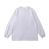 T-shirt de manga comprida branca TKPA para homens e mulheres 2022 Autumn thin americano estampa de rua Hip Hop Sweater de pescoço redondo solto