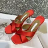 aquazzura for womens for womens satin sandalsデザイナーラインストーンのラインストーン靴靴最高品質のレザーソールサンダル10cm異常なかかとサンダル35-42