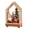 Party Decoration Forest Santa Glowing Cabin Wooden Desktop Ornaments Creative Decor For Home Indoor Art Crafts PropsParty