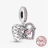 925 Sterling Silver Bear Balloon Mom Dangle Charm Pearl Original Pandora Bracelet Charm Female Jewelry DIY Gift Free Delivery