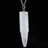 Wojiaer Natural Rose Quartz Halsband Healing Point Bullet Bead Opal Golden Sand Crystal Gem Stone Pendant BN346