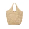 Straw Designer Beach Tote Bag Fashion Women New Summer Raffii puste skrzynki tkane torebki torby na ramię