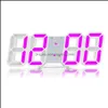 Andra hushållens diverse hem Garden Nordic Digital Alarm Clock Wall Watch SN Desk Calender Thermometer Electronic Drop Delivery 2021 VFOC