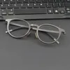 Neue, handgefertigte Original-Büffelhorn-Brillenfassungen, runder optischer Titanrahmen, luxuriöse, echte, natürliche Vintage-Brillen, limitiertes Design, klassisches Modell, Größe: 50