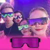 LED Light Up Glowing Glasses Party Decoration Luminous Glow DJ Electric Syllables nightclub props Eye Glasses