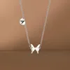 Chains Stainless Steel Chain Customize Letter Initial Alphabet Pendant Necklace For Women Toggle Choker Name JewelryChains