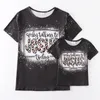 Girlymax SpringSummer Baby Meisjes Mommy Me Hoodie Gebleekte T-shirt Top Boutique Set Kinderkleding Korte Mouw 220531