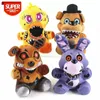 DHL versendet 4 Designs 23 cm Freddy's FNAF Plüschpuppe Five Nights Puppe Teddybär Sly Chica Bonnie Kuscheltiere Weihnachten Geburtstagsgeschenk