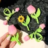 Neue Tulpe Sonnenblume Haar Krallen Süße Haar Clips Für Frauen Mädchen Haarnadeln Koreanische Pferdeschwanz Klaue Clips Headwear Haar Zubehör