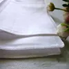 100٪٪ الأبيض hankerchiefs القطن منشفة الجدول الساتان منديل رجل دعوى الجيب مربع منديل YS222